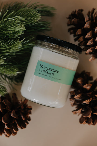 Blue Spruce + Balsam - Large Soy Candle